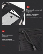 Поясна сумка-кобура Kosibate для прихованого носіння чорна (H177) - зображення 8