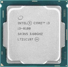 Процессор Intel Core i3-8100 3.60GHz/6MB/8GT/s (SR3N5) s1151, tray