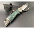 Охотничий нож MASTERKRAMI "Кабан мраморный" сталь 40х13 мельхиор - изображение 1