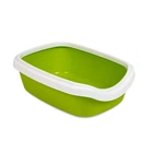 Туалет для кошек с бортиком Природа Comfort М 41х30х13,5 см Зелено-белый (PR241737)