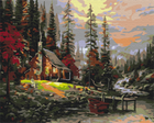 Картина за номерами "Будинок у лісі" Brushme 40x50 см (tvo0007755)