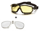 Балістичні окуляри с діоптричною вставкою Pyramex V2G жовті - зображення 1
