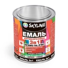 Эмаль алкидная 3 в 1 по ржавчине антикоррозионная «Skyline» Темно-коричневый 0.9 кг - изображение 1