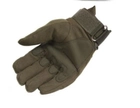 Закриті тактичні рукавички мото, вело повний палець олива (671629714) Зелений XL - зображення 2