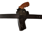 Кобура Револьвер 4 оперативна поясна прихованого внутрішньобрючного носіння не формована з кліпсою шкіра чорна MS - зображення 6