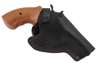 Кобура Револьвер 3 поясная не формованная кожа чёрная MS - изображение 1