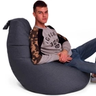 Кресло Мешок Груша Рогожка размер Стандарт+ Студия Комфорта Серый - изображение 2