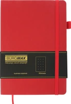 Блокнот діловий Buromax Brief A5 у крапку 96 аркушів обкладинка зі штучної шкіри Червоний (BM.295304-05)