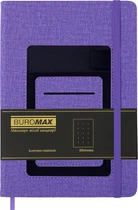 Блокнот діловий Buromax Comfort A5 у крапку 96 аркушів обкладинка зі штучної шкіри Фіолетовий (BM.295309-07)
