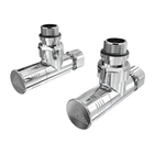 Кран для полотенцесушителя угловой Laris Обычный 1/2" - 1/2" 2шт (LX-4702)