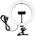 Кольцевая USB LED лампа Puluz PKT3126B 10.2" + зажим (PKT3126B)