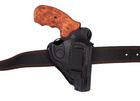 Кобура Револьвер 25 поясная скрытого внутрибрючного ношения формованная с клипсой кожа черная MS - изображение 4