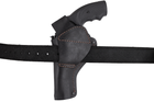 Кобура поясная скрытого внутрибрючного ношения для Револьвера 4 с клипсой формованная кожаная чёрная MS - изображение 4