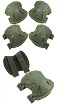 Комплект Тактический Наколенников и Налокотников Защитный F001 Oxford Green - изображение 6
