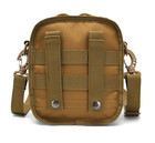 Тактическая поясная наплечная сумка - подсумок с ремнём Tactic с системой M.O.L.L.E Койот (1030- coyote) - изображение 3