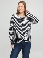 Лонгслив длинный женский Stradivarius 4359137010 S Черный с белым (KAY2000001325810)