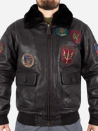 Куртка лётная кожанная MIL-TEC Sturm Flight Jacket Top Gun Leather with Fur Collar 10470002 M Black (2000980537327) - изображение 1