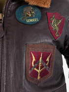 Куртка льотна шкіряна MIL-TEC Sturm Flight Jacket Top Gun Leather with Fur Collar 10470009 3XL Brown (2000980537365) - зображення 5