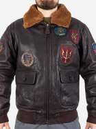 Куртка лётная кожанная MIL-TEC Sturm Flight Jacket Top Gun Leather with Fur Collar 10470009 S Brown (2000980537396) - изображение 1