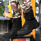 Тактические ботинки Lesko 6671 A533 Black р.41 демисезонные мужская (маломерят) 25 см - изображение 7