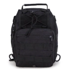 Рюкзак сумка тактическая военная а 6 литров 600D Plus Прочная и универсальная Black - изображение 4