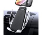 Автомобильный держатель телефона универсальный Wireless S5 с беспроводной зарядкой Черный