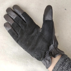 Мужские тактические кожаные перчатки для военных (спецназ) без подкладки GlovesUA мод.312а р.10 черные - изображение 3