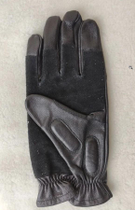 Мужские тактические кожаные перчатки для военных (спецназ) без подкладки GlovesUA мод.312а р.8,5 черные - изображение 4