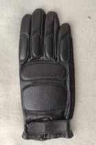 Чоловічі тактичні шкіряні рукавички для військових (спецназ) без підкладки GlovesUA мод.312а р.8,5 чорні - зображення 5