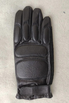 Чоловічі тактичні шкіряні рукавички для військових (спецназ) без підкладки GlovesUA мод.312а р.10 чорні - зображення 5