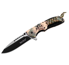 Нож тактический, складной нож карманный для рыблки, охоты, Bounce HP-4312, зеленый - изображение 1