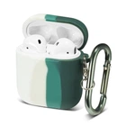 Чехол Silicone Case Carabine для AirPods Green Rainbow (777)