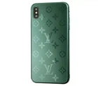 Чехол стеклянный Glass Case Louis Vuitton Луи Витон для iPhone X/Xs (04) Pine green зеленый