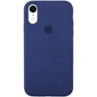 Чехол Alcantara Алькантара для iPhone Xr (05) Dark blue темно синий