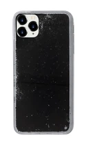 Чехол Silicone с Блестками для iPhone 11 Pro (05) Black черный