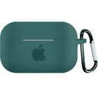 Чехол для AirPods Pro Logo Silicone case с карабином (41) Pine green зеленый