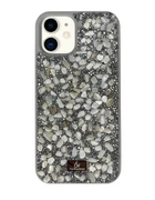 Чехол Diamond The Bling World Case для iPhone 12 (06) Silver Stone серебряный камень