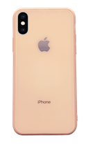 Чехол стеклянный Glass case для IPhone Xs max (07) Orange оранжевый