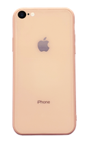 Чехол стеклянный Glass case для IPhone 7 (07) Orange оранжевый