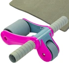 Колесо для пресса ролик для пресса Zelart Abdominal Wheel 5950 Pink-Grey