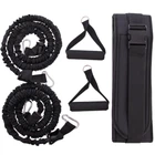 Поводок амортизатор с рукоятками для силовых тренировок Zelart 4109 Black