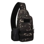 Армійська сумка рюкзак з портом USB Захисник 129-BC чорний камуфляж - зображення 1