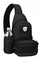 Армійська сумка рюкзак з портом USB Захисник 129-B чорний - зображення 9