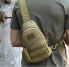 Армійська сумка рюкзак з портом USB Захисник 129 хакі - зображення 8