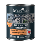 Эмаль антикоррозийная по металлу 3в1, графитная Maxima Коричневая 0.75кг