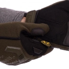 Перчатки тактические военные-армейские сенсорные M-PACT с защитой костяшек кулака дышащие, боевые M Оливковый MPTZ72008-1 - изображение 6