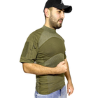 Тактическая футболка с коротким рукавом Lesko A424 Green XXL потоотводящая армейская камуфляжная - изображение 7