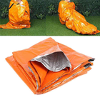 Набор спасательных спальных термомешков 213х90 см из 2х шт Оранжевый (n-780) - изображение 2