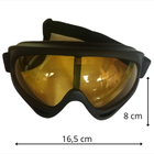 Очки тактические защитные на резинке с желтыми линзами, цвет черный - изображение 3