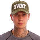 Тактична бейсболка чоловіча кепка класична літня з бавовни для туризму походів або повсякденного носіння SWAT Tactical Оливковий АН6844 One size - зображення 3
